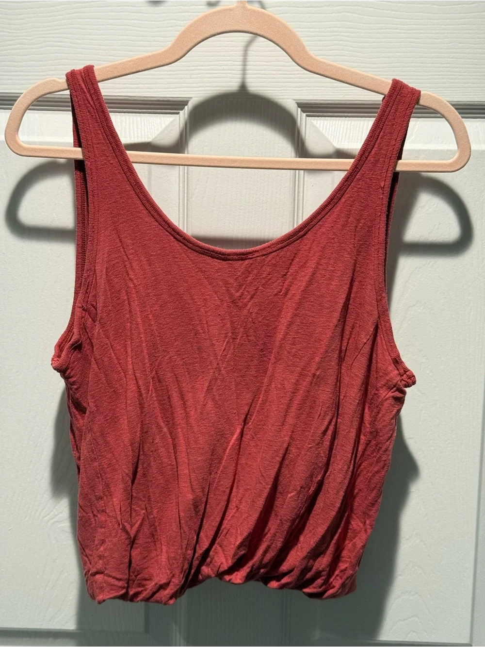 We The Free by Free People twist-hem cropped tank top in Heather rustic color
